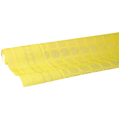 Nappe damassée 1,18 x 25 m 45g/m² - Nappe jetable - Jaune - Nappes en papier