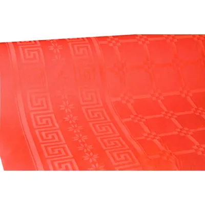 Nappe damassée 1,18 x 25 m 45g/m² - Nappe jetable - Rouge - Nappes en papier-1