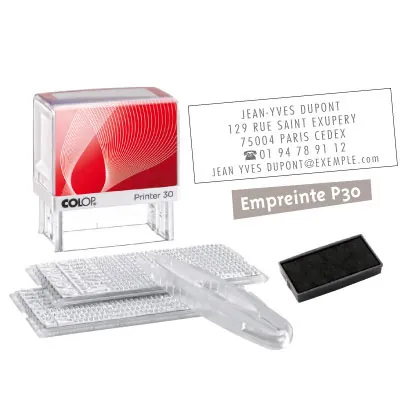 Tampon à composer soi-même, 5 lignes - Tampons en kit-1