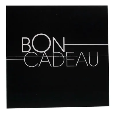 Bon cadeau noir 12 x 12 cm avec enveloppe et coupon détachable - Paquet de 12 - Bons cadeaux-1