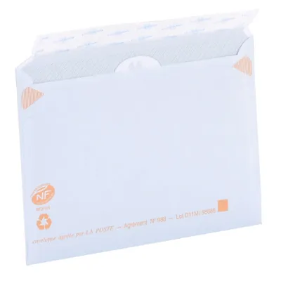 Enveloppe blanche C6 114 x 162 mm précasées 80g La Couronne - Paquet de 50 - Enveloppes blanches-3