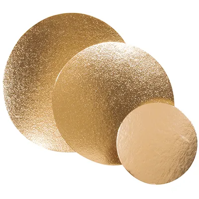 Rond pâtisserie Or/Noir ø16cm carton recyclé - Paquet de 100 - Semelles à gâteaux-2