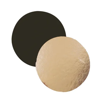 Rond pâtisserie Or/Noir ø26cm carton recyclé - Paquet de 100 - Semelles gâteaux