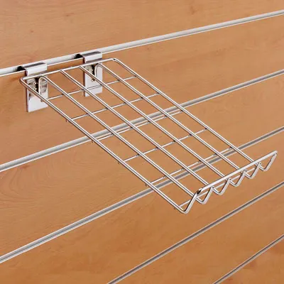 Tablette inclinée en fil - Tablettes pour panneaux rainurés-1