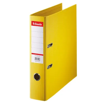 Classeur à levier A4 320 x 290 mm carton 22/10e Dos 7,5 cm Esselte - Jaune - Classeurs à levier, Classeurs A4