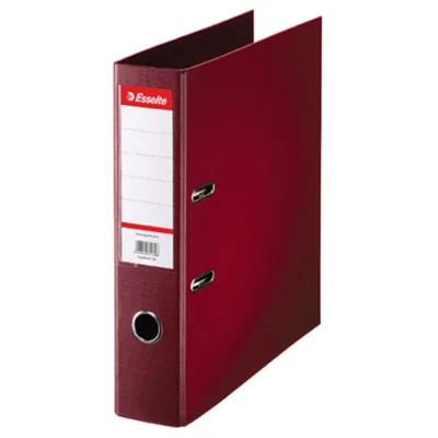 Classeur à levier A4 320 x 290 mm carton 22/10e Dos 7,5 cm Esselte - Bordeaux - Classeurs à levier, Classeurs A4