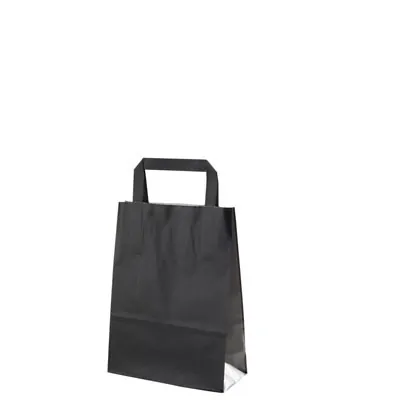 Sacs cabas kraft  - Sacs kraft couleur poignées plates