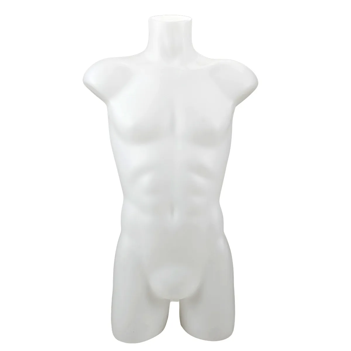 Buste homme plastique H 87 cm - Torse homme plastique - Blanc - Bustes ECO