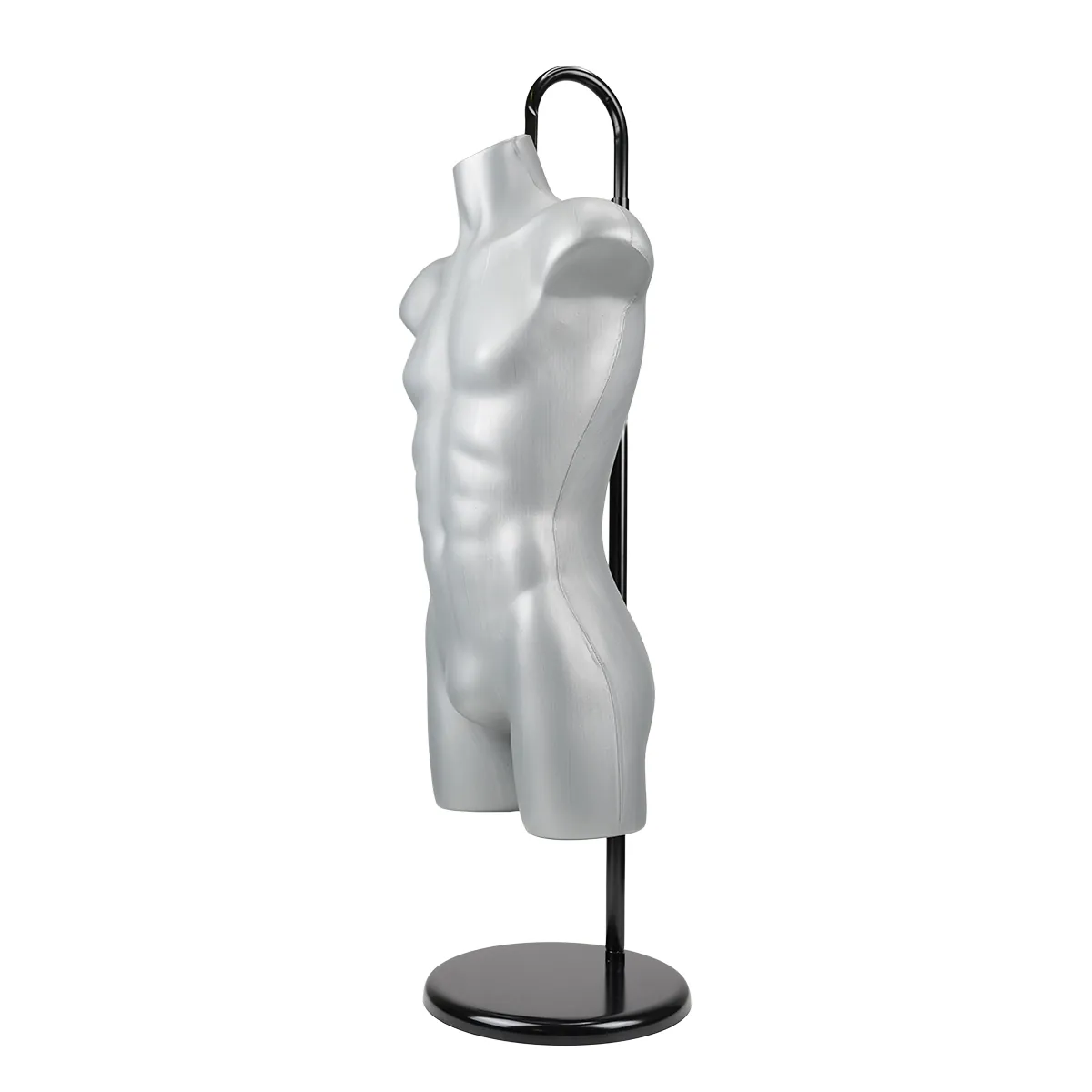Buste homme plastique H 87 cm - Torse homme plastique - Gris - Bustes ECO-10