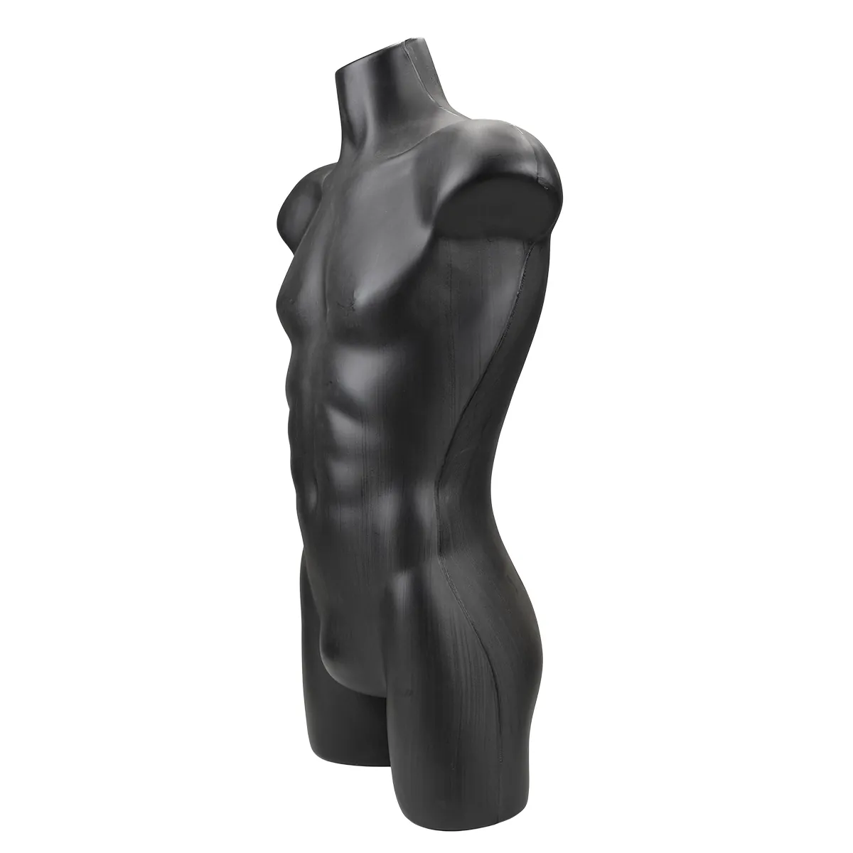 Buste homme plastique H 87 cm - Torse homme plastique - Noir - Bustes ECO-1