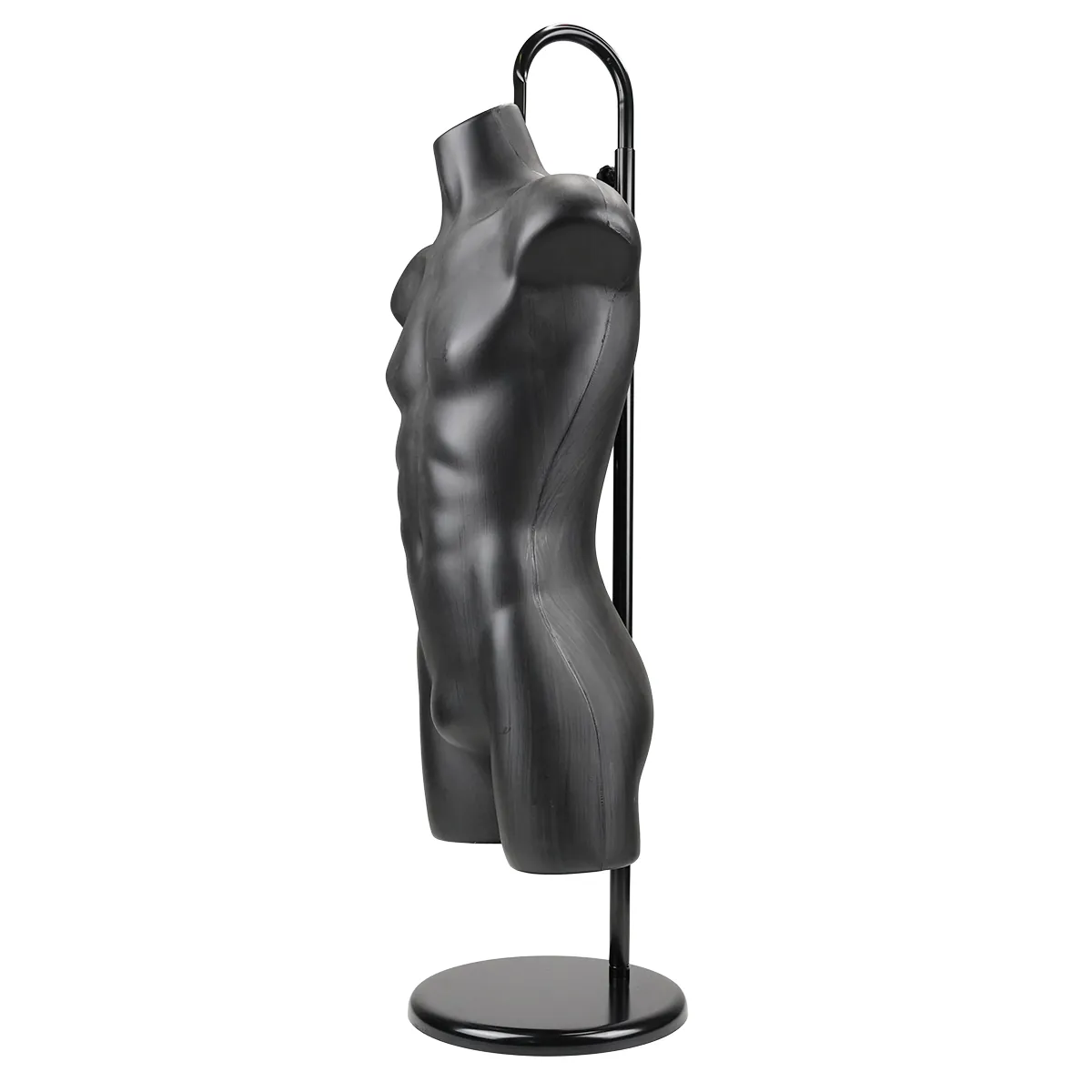 Buste homme plastique H 87 cm - Torse homme plastique - Noir - Bustes ECO-7