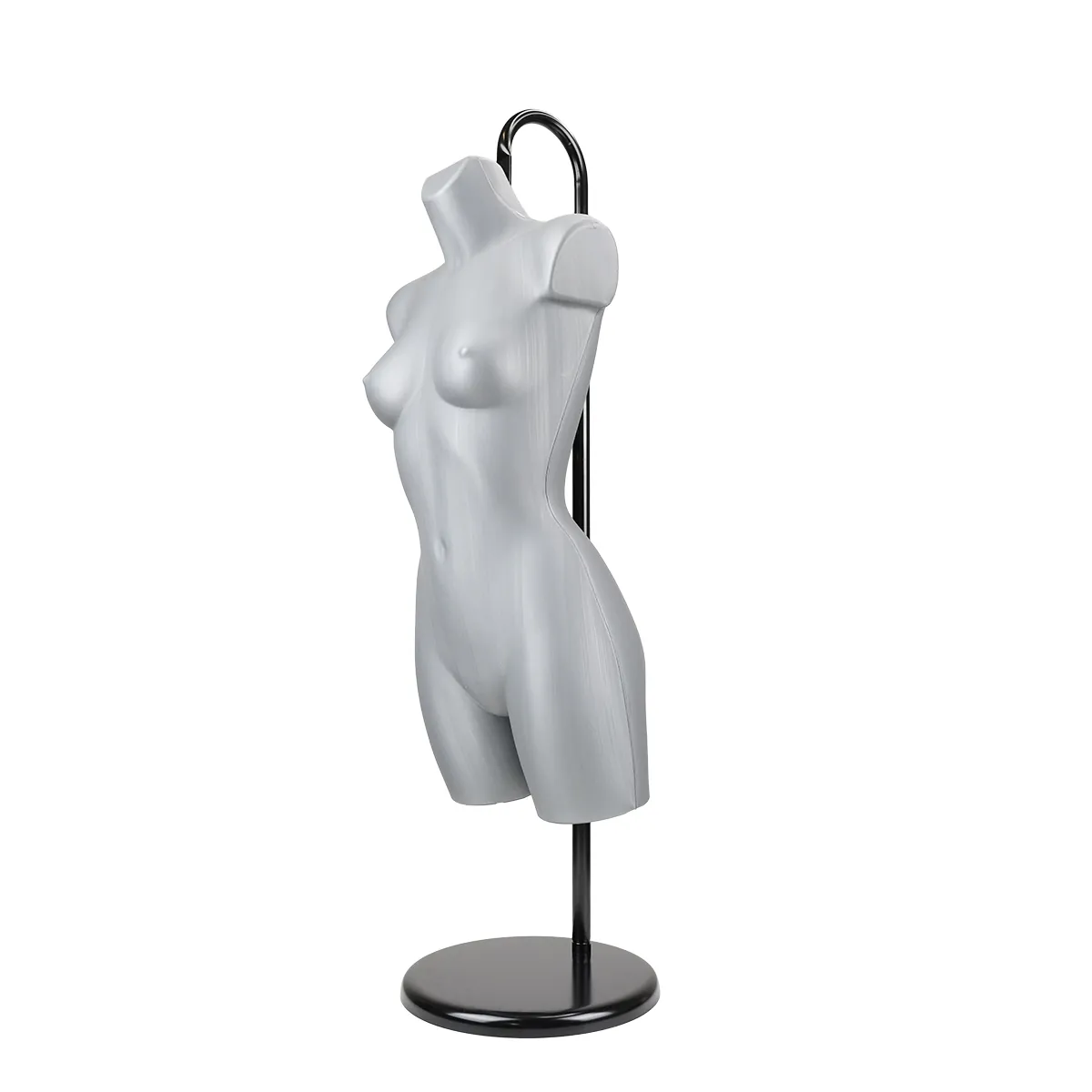 Buste femme plastique H 82 cm - Torse femme plastique - Gris - Bustes ECO-9