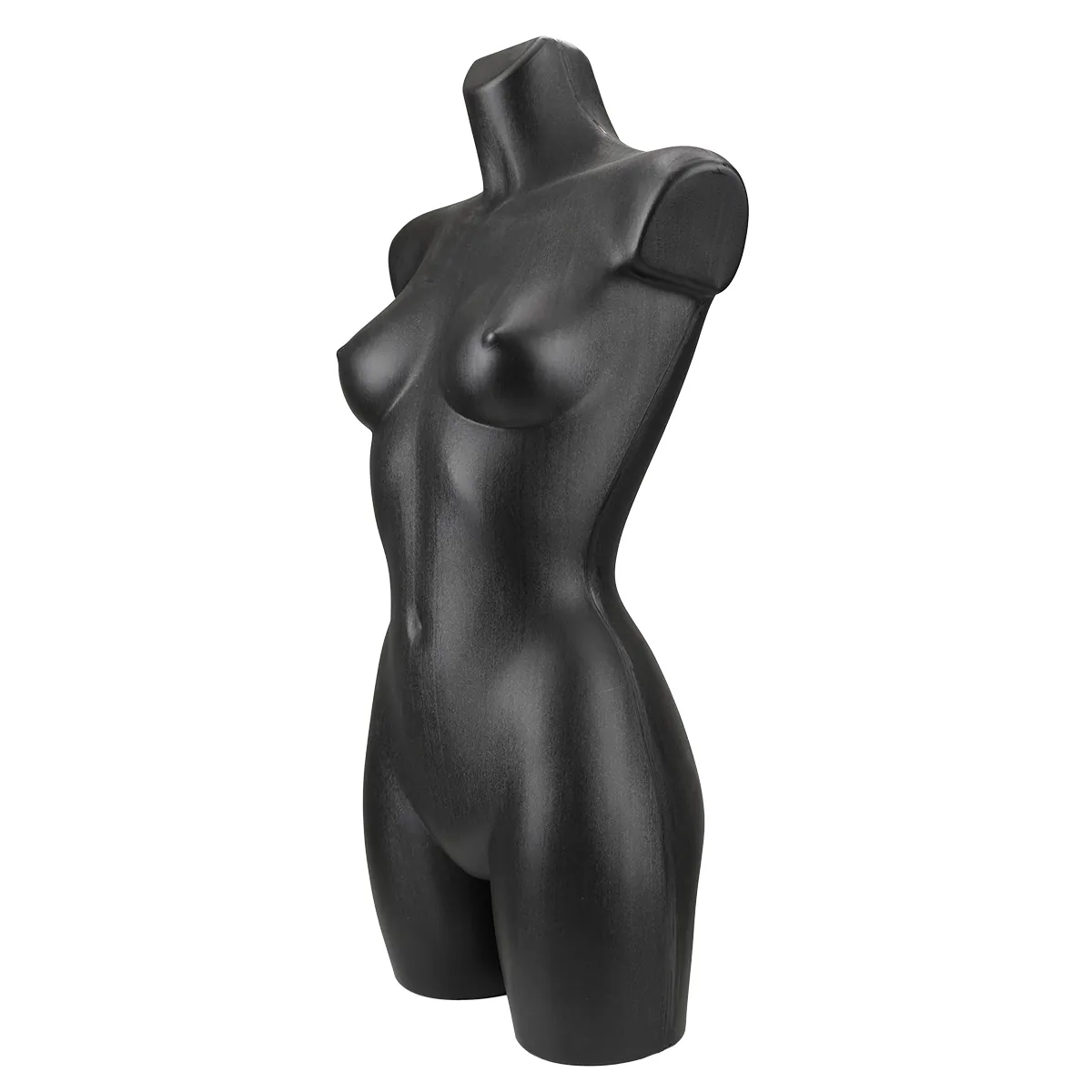 Buste femme plastique H 82 cm - Torse femme plastique - Noir - Bustes ECO-1