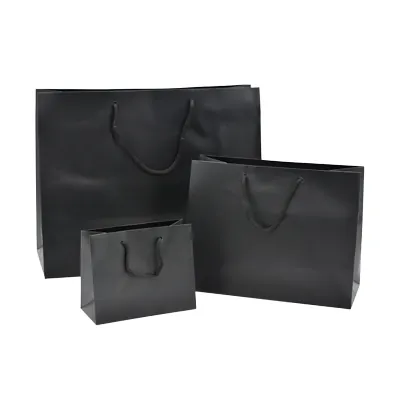 Sacs pelliculés mats à poignées cordelette - Sacs pelliculés poignées cordelette-1