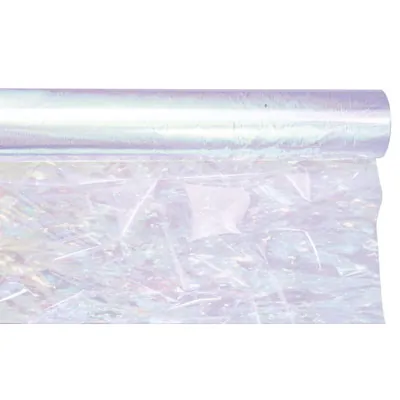 Film fleuriste - Film polypropylène transparent irisé neutre 17µ 100 cm x 10 m - Films polypropylène neutres