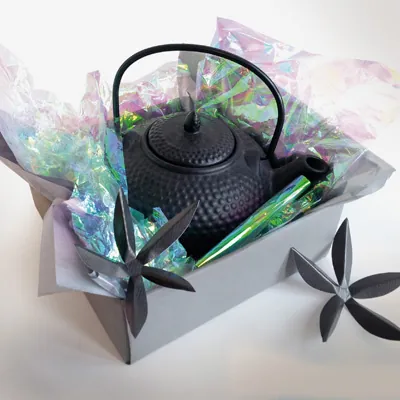 Film fleuriste - Film polypropylène transparent irisé neutre 17µ 100 cm x 10 m - Films polypropylène neutres-2