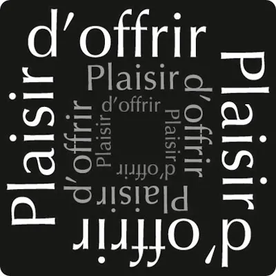 Étiquettes cadeaux adhésives Plaisir d'offrir 35 x 35 mm Noir - Boîte de 500 - Étiquettes cadeaux adhésives