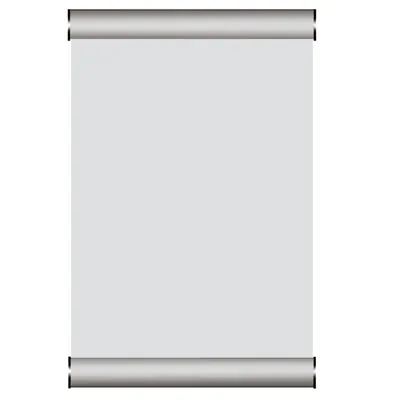 Cadre de porte aluminium A5 - gris - Porte-visuels muraux - à suspendre