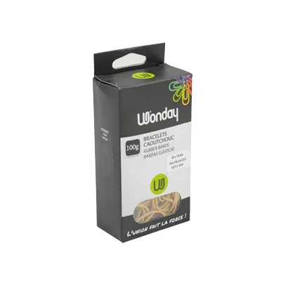 Bracelet élastique caoutchouc blonds larges 150 x 6 mm 100g - Bracelets élastiques caoutchouc-1