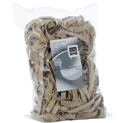 Bracelet élastique caoutchouc blonds larges 180 x 10 mm 1kg - Bracelets élastiques caoutchouc-1