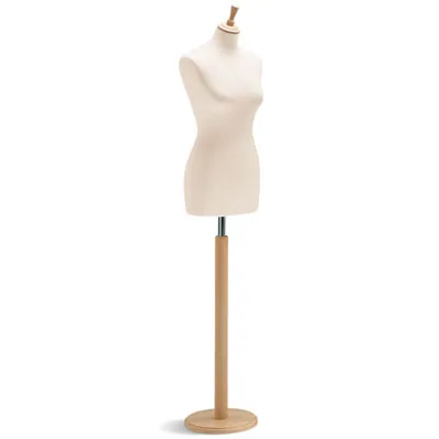 Mannequin couture femme - buste couture femme, taille 38/40, pied rond, beige - Bustes couture, torses couture