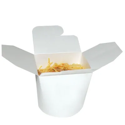 Boîte à pâtes carton 800 ml fermeture croisillon - Emballage pasta box - Blanc - Lot de 50 - Pots à soupe, Boîtes à pâtes-1