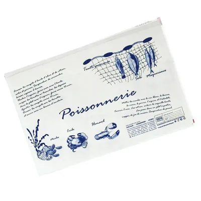 Pochette papier poissonnerie avec fermeture adhésive 33 x 25 cm - Pochette adhésive poissonnerie - Paquet de 500 - Films, papiers ingraissables et sachets papier alimentaires