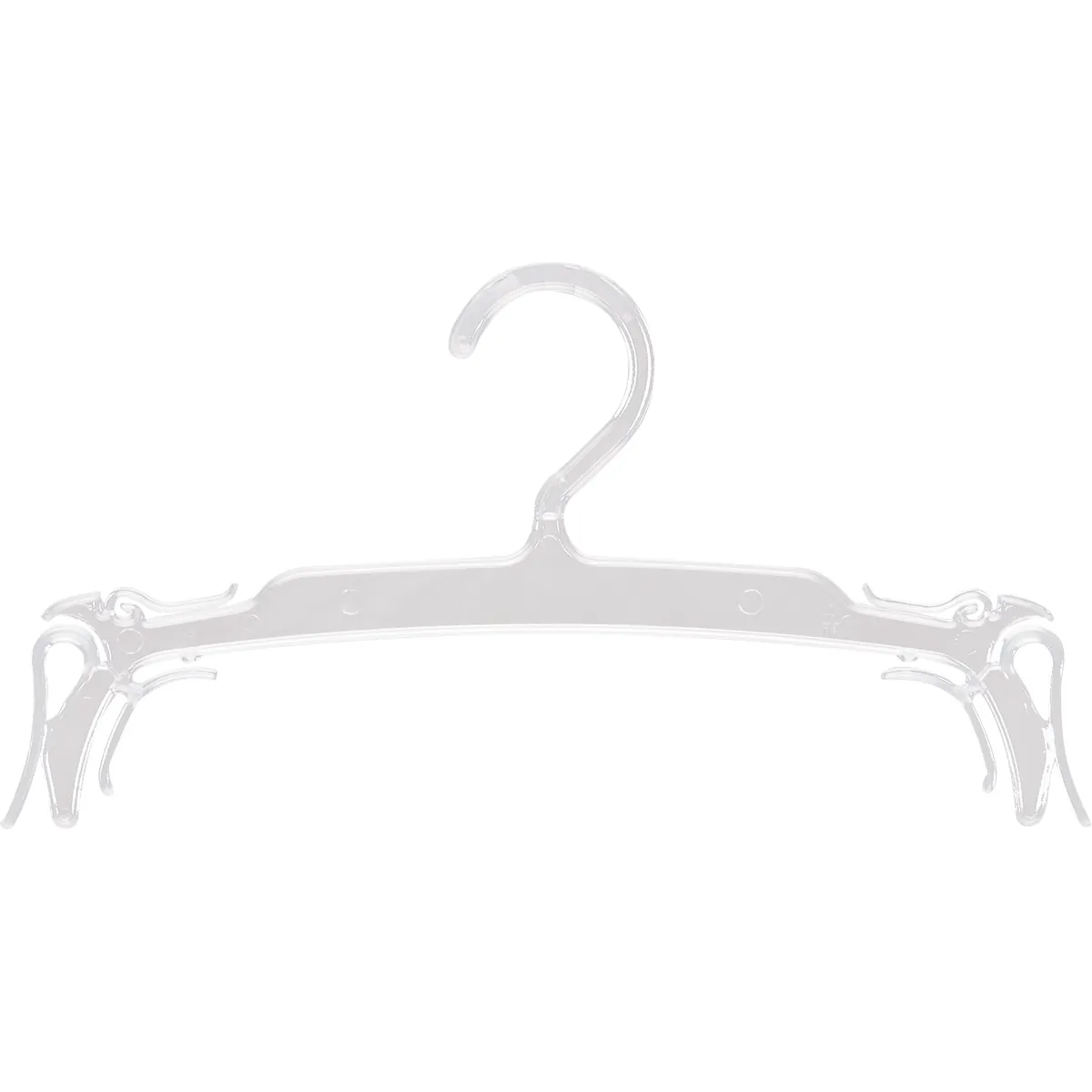 Cintre lingerie plastique transparent 27 cm - Lot de 50 - Cintres lingerie, maillots de bain