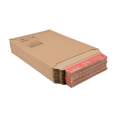 Pochette d’envoi colis rigide carton brun 235x340 mm auto-adhésive FSC – Paquet de 20 - Pochettes d'envoi colis-1