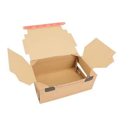 Carton d'expédition sécurisés aller retour Brun Format L 33,6x24,1x14cm - Boîte carton - Lot de 10 - Cartons d'expédition, Boîtes carton-6