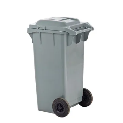 Conteneur 240 litres gris PE-HD - Poubelles professionnelles-1