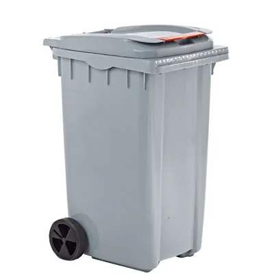 Conteneur 120 litres gris PE-HD - Poubelles professionnelles