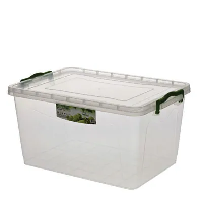 Bacs de rangement plastique 23L transparent  45 x 31 x 25 cm - Lot de 5 - Bacs de rangement