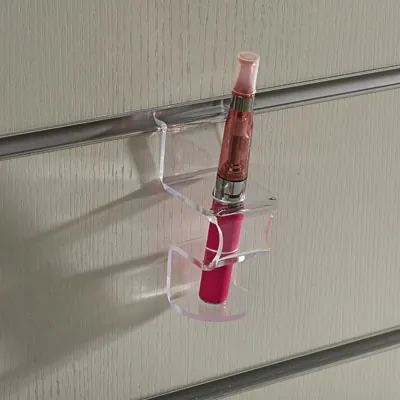 Présentoir plexi en Z pour panneau rainuré 1 compartiment pour stylo - Porte-stylo - Lot de 10 - Supports Plexi-1