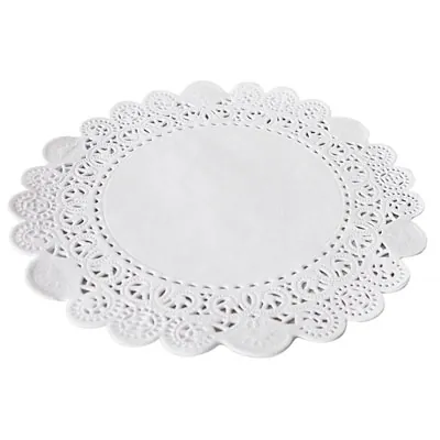 Rond Blanc Dentelle pâtisserie ø19cm - Paquet de 250   - Semelles à gâteaux