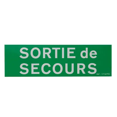 Pictogramme autocollant Sortie de secours - Signalétique de sécurité