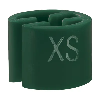 Marque taille XS vert foncé ø 1,3 cm - Indicateur de taille pour cintre - Paquet de 100 - Marques taille pour cintres