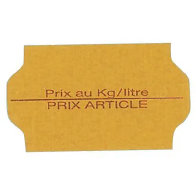 Étiquette blanche 26 x 16 mm adhésive Prix au Kg/litre - PRIX ARTICLE pour étiqueteuse - 10 rouleaux de 1200 - Étiquettes pour étiqueteuses