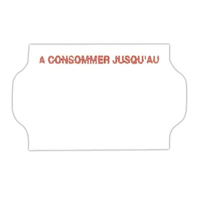 Étiquette blanche 32 x 19 mm adhésive A CONSOMMER JUSQU'AU pour étiqueteuse - 8 rouleaux de 1000 - Étiquettes pour étiqueteuses