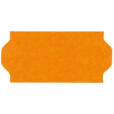 Étiquette orange fluo 26 x 12 mm adhésive pour étiqueteuse - 10 rouleaux de 1500 - Étiquettes pour étiqueteuses