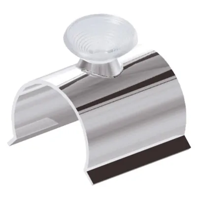 Support tablette avec ventouse pour tube ø 25 mm - chromé - Lot de 10 - Ligne Tubulaire