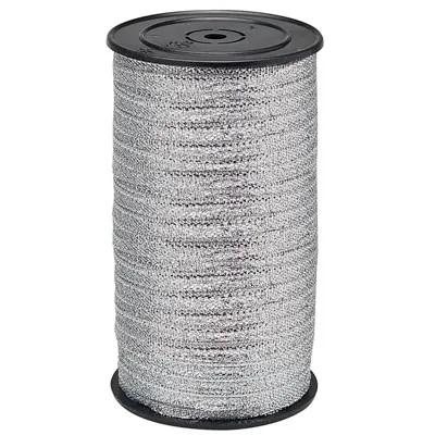 Ruban argent tissé Glittex 5 mm x 50 m - Rubans tissu, Cordons