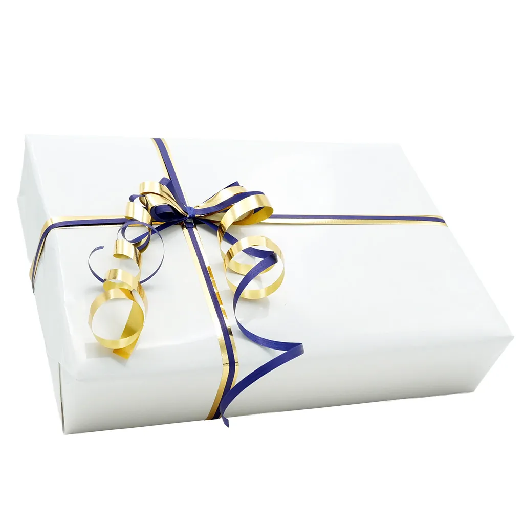 Papier cadeau couché blanc 70 cm x 100 m 80 g/m² - Papiers cadeaux unis-1