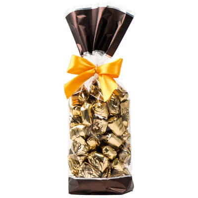 Sachet confiserie fond carton glacé marron 10 x 20 cm polypro 35µ - Sachet bonbons - Lot de 100 - Sachets bonbon, Sachets confiserie-4