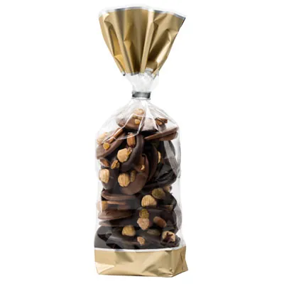 Sachet confiserie fond carton glacé or 10 x 20 cm polypro 35µ - Sachet bonbons - Lot de 100 - Sachets bonbon, Sachets confiserie-4