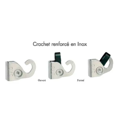 Cimaise alu + 2 tiges alu + 2 crochets X - Câbles et cimaises-2