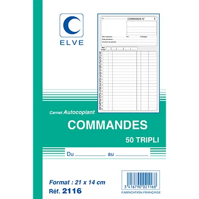 Bon de commande, tripli - Commandes