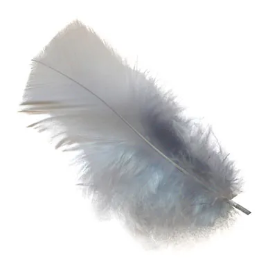 Plume grise artificielle L 10 cm - Plumes décoratives - Sachet de 30g - Plumes