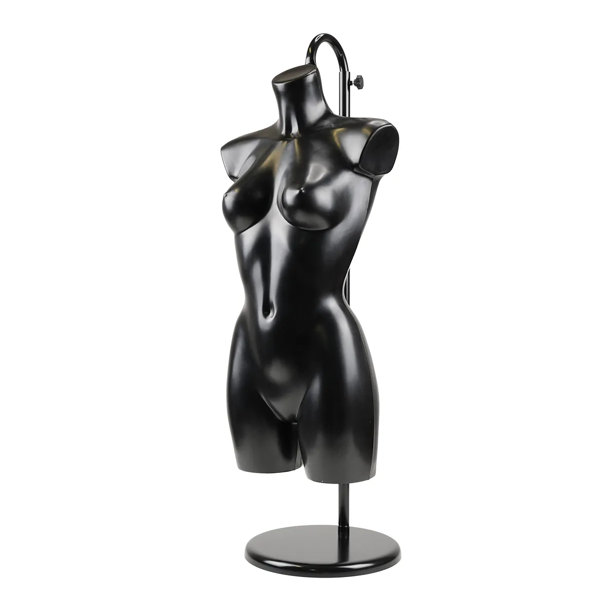 Pied pour buste fixation nuque H 110 à 197 cm Acier - Noir - Bustes SOLO-6