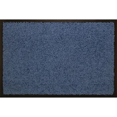 Tapis d'entrée absorbant pour trafic important Queyras 60 x 80 cm - Bleu - Tapis